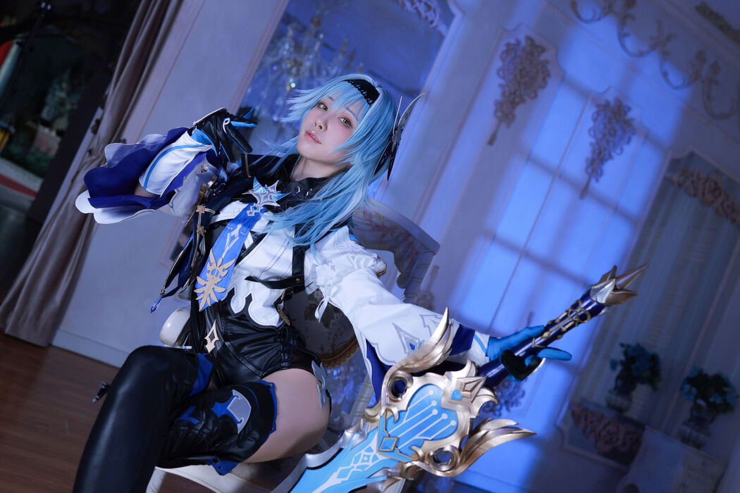 [Internet celebrity COSER photo] Anime blogger Shui Miao aqua - original god Yura original