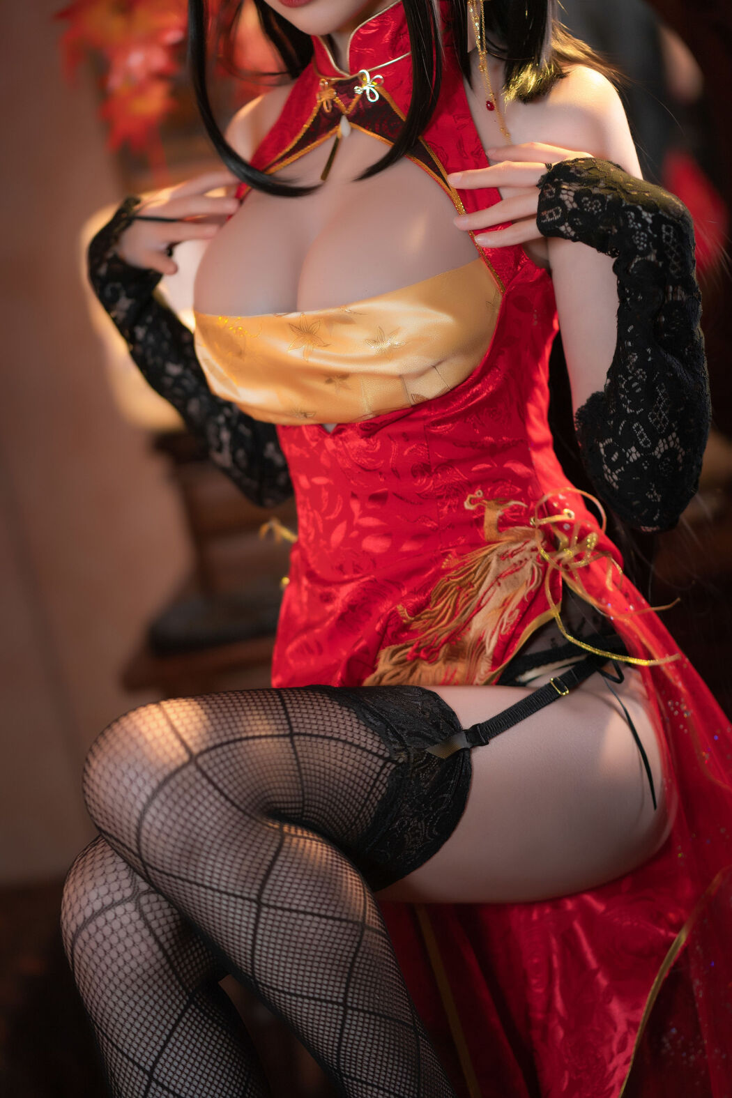 [Net Red COSER Photo] Xiyuan Temple Nange Photo - Dafeng Cheongsam