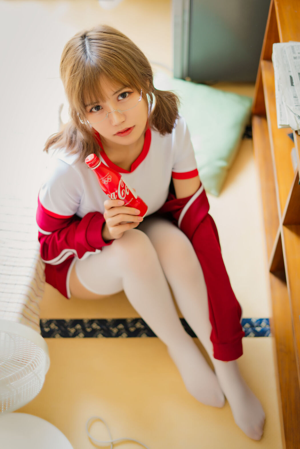 [Net Red COSER] Anime blogger Chiyo Ogura w - red gym suit