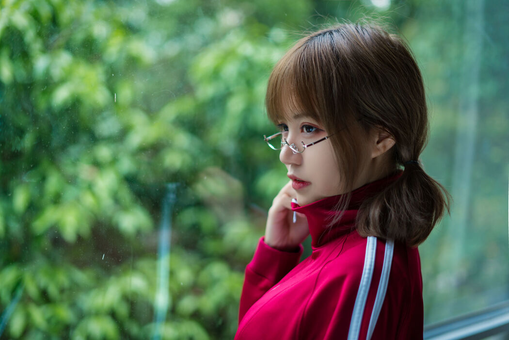 [Net Red COSER] Anime blogger Chiyo Ogura w - red gym suit