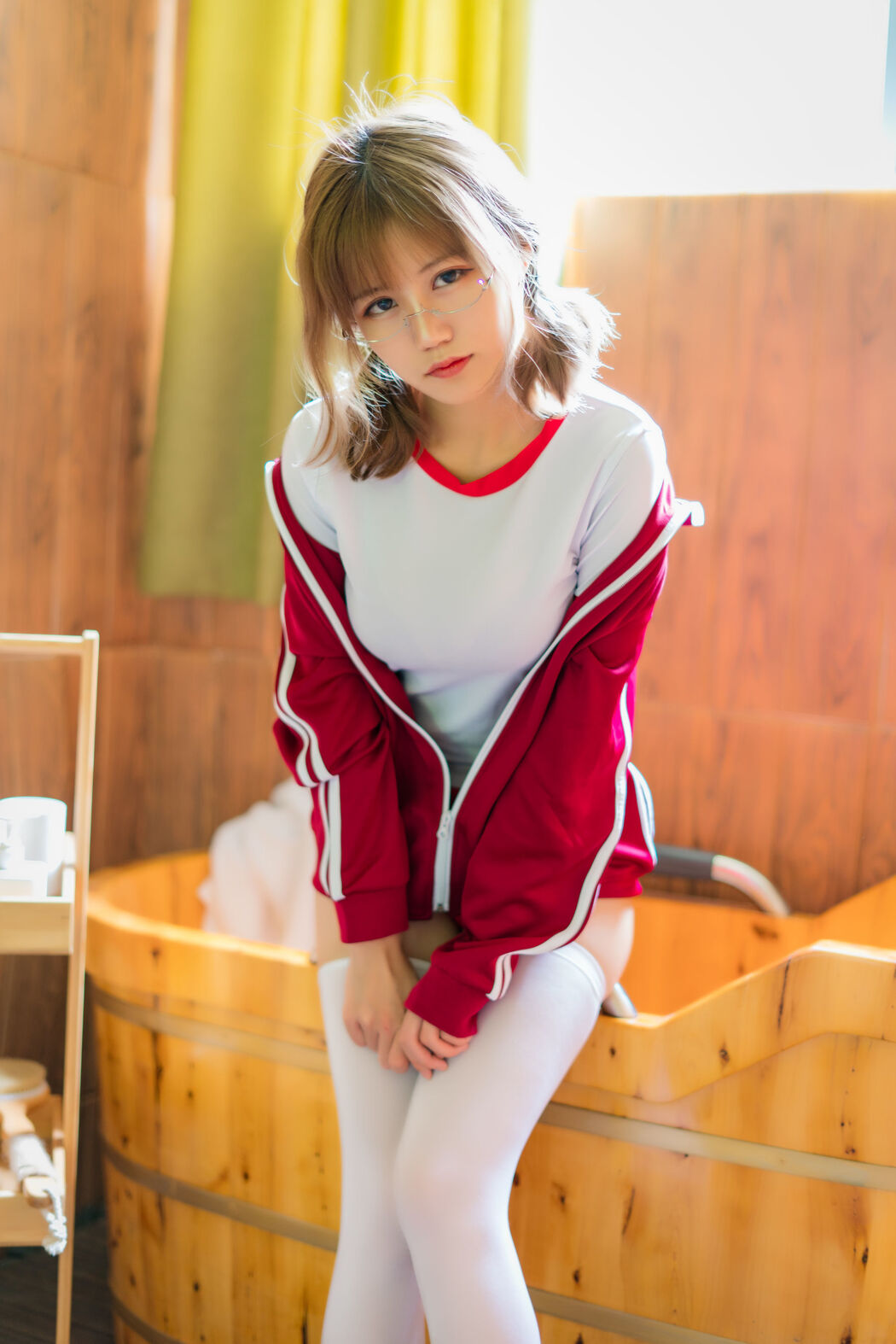 [Net Red COSER] Anime blogger Chiyo Ogura w - red gym suit