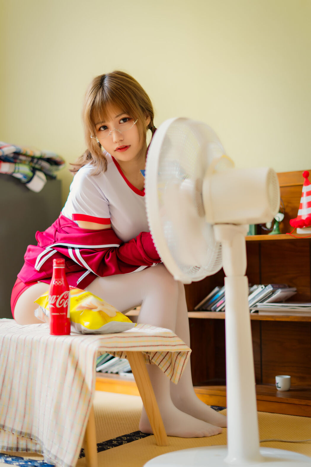 [Net Red COSER] Anime blogger Chiyo Ogura w - red gym suit