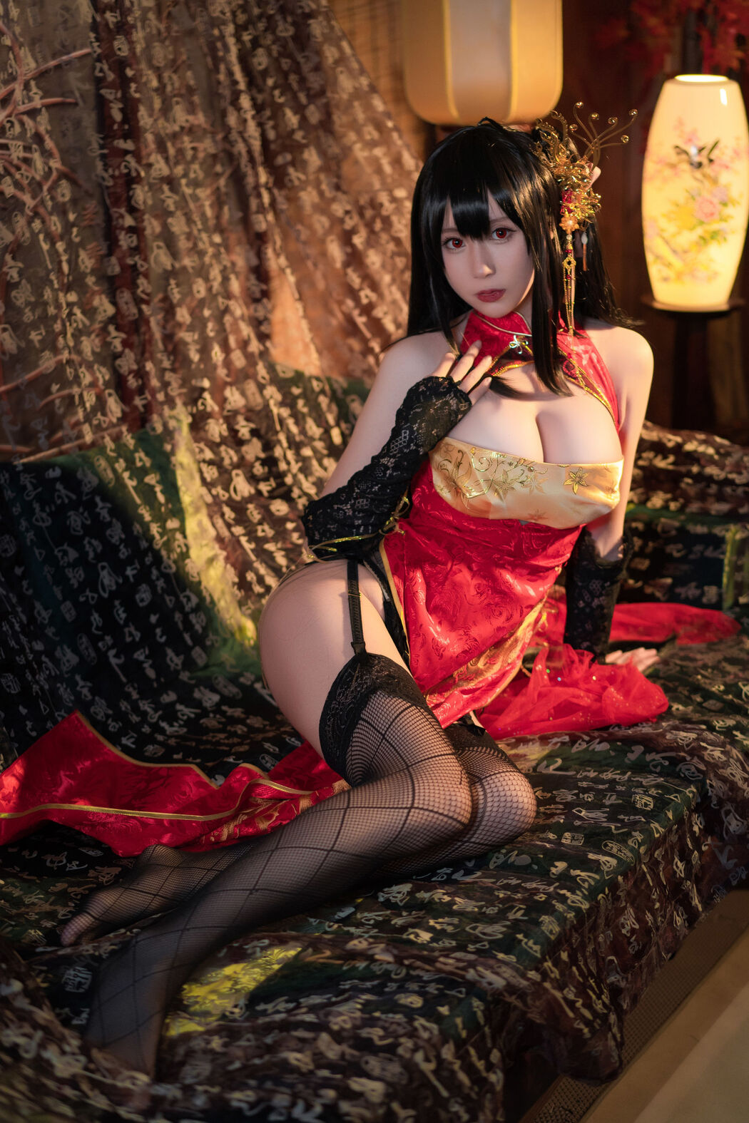 [Net Red COSER Photo] Xiyuan Temple Nange Photo - Dafeng Cheongsam