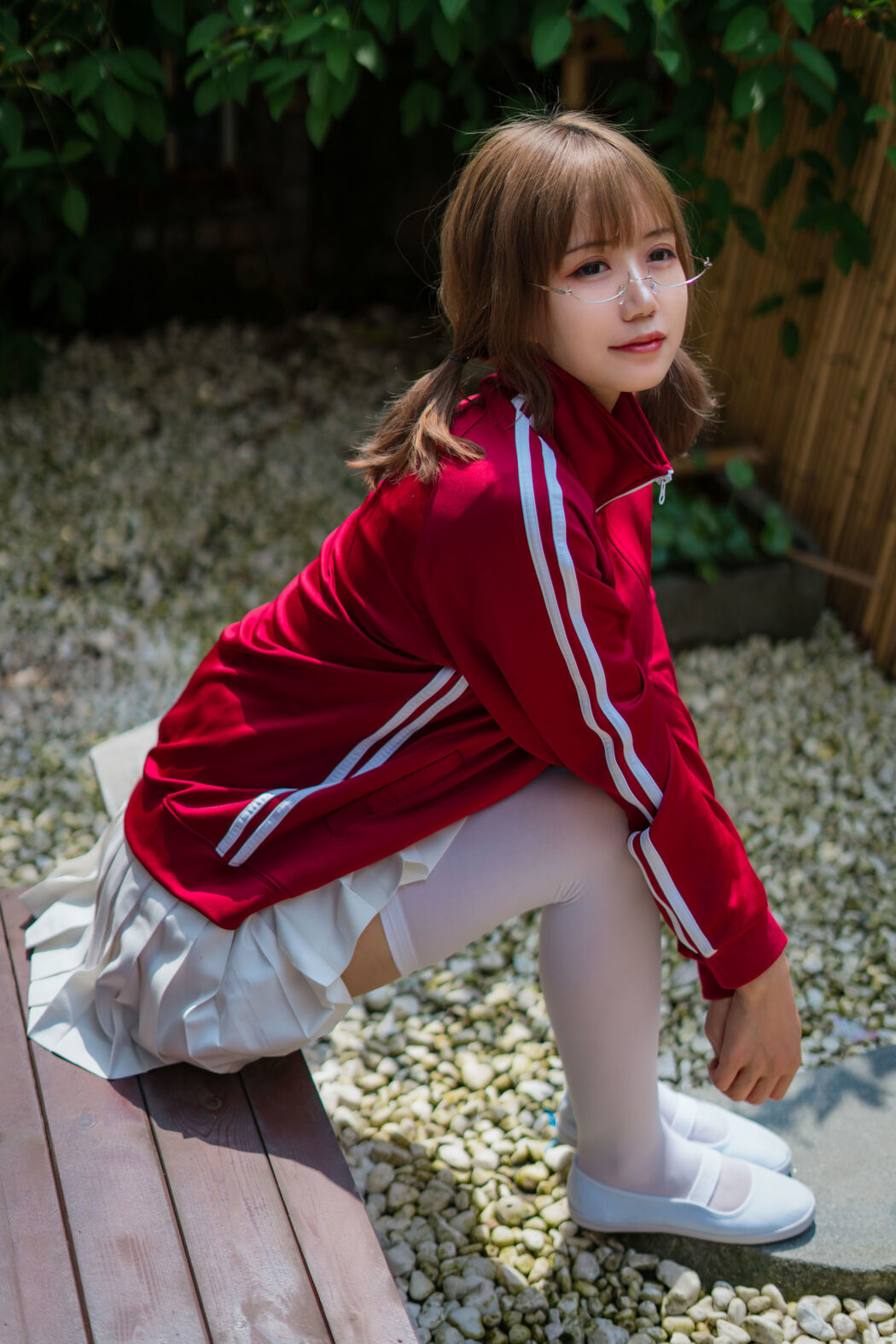 [Net Red COSER] Anime blogger Chiyo Ogura w - red gym suit