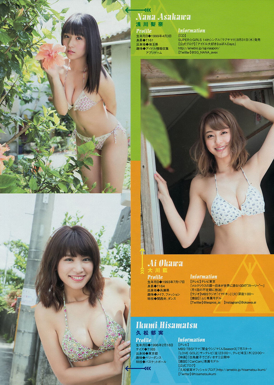 [Young Magazine] Asakawa Rina Okawa Blue, Hisamatsu Ikumi 2016 No.30 Photo Magazine