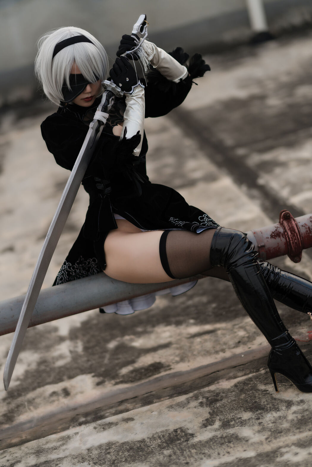 [Net Red COSER] Anime blogger Chiyo Kokura w - Captain 2B original skin