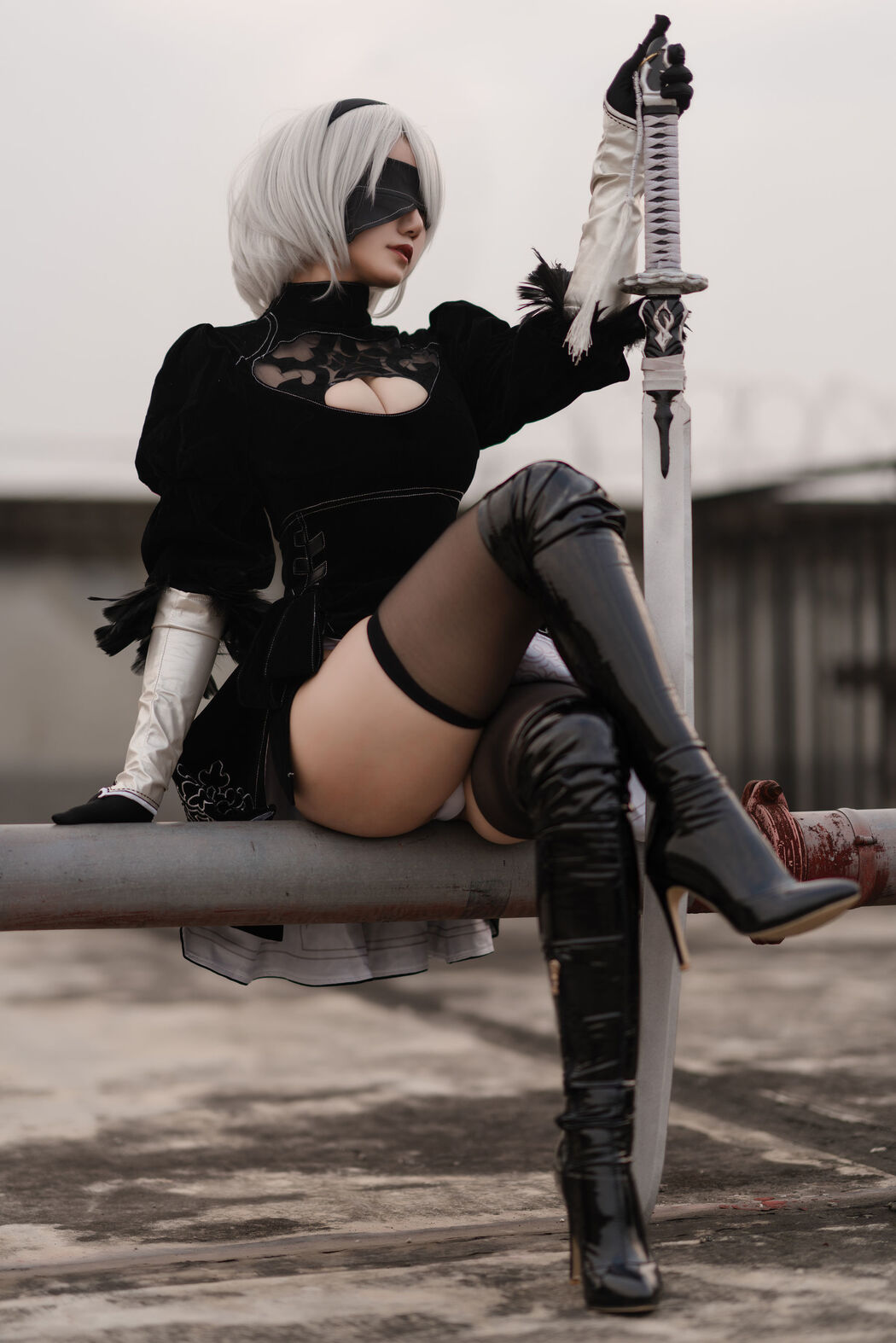 [Net Red COSER] Anime blogger Chiyo Kokura w - Captain 2B original skin