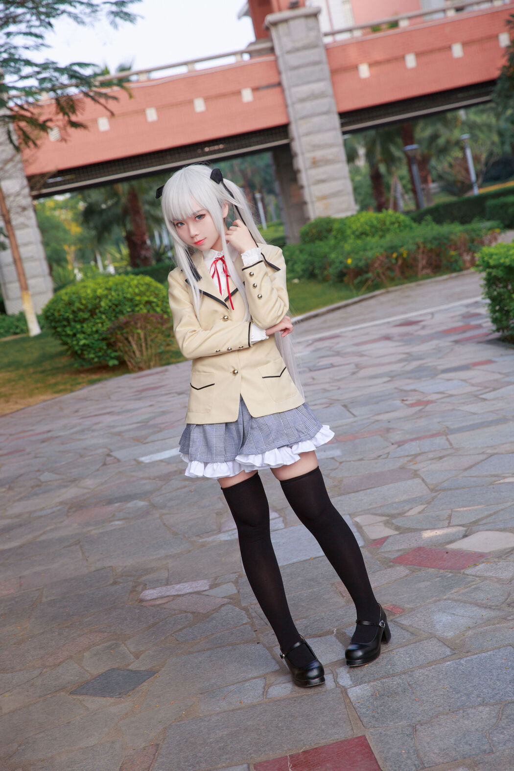 [Internet Celebrity COSER Photo] Anime blogger G44 will not be injured - Wuzhi School Uniform