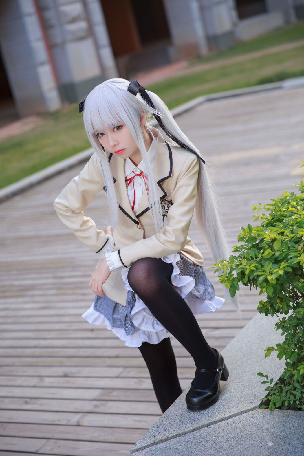 [Internet Celebrity COSER Photo] Anime blogger G44 will not be injured - Wuzhi School Uniform