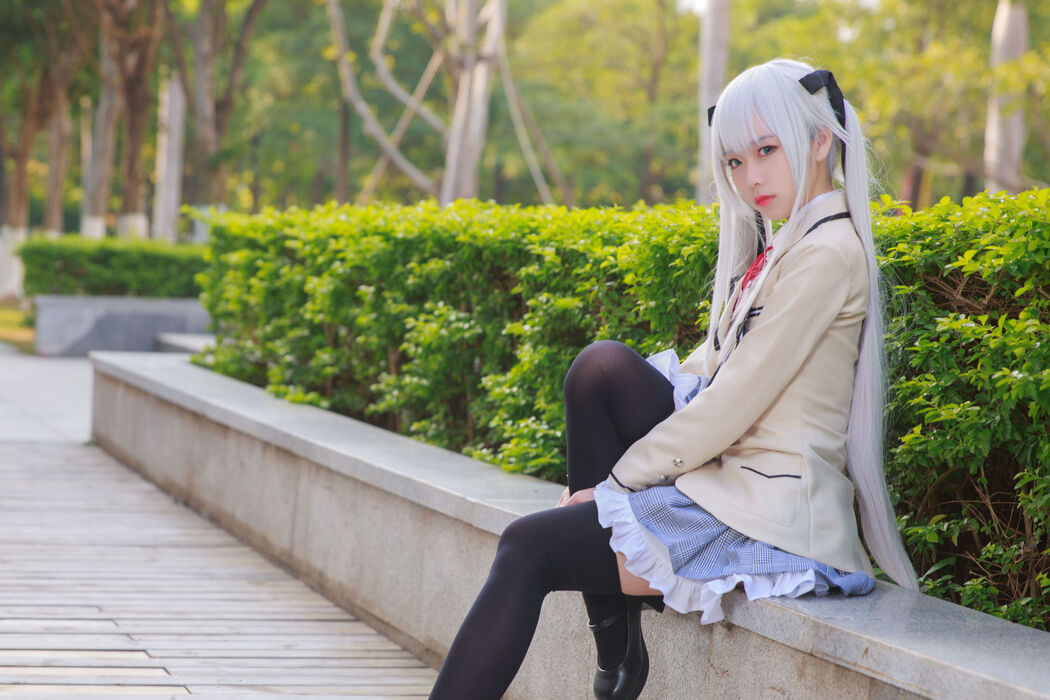 [Internet Celebrity COSER Photo] Anime blogger G44 will not be injured - Wuzhi School Uniform