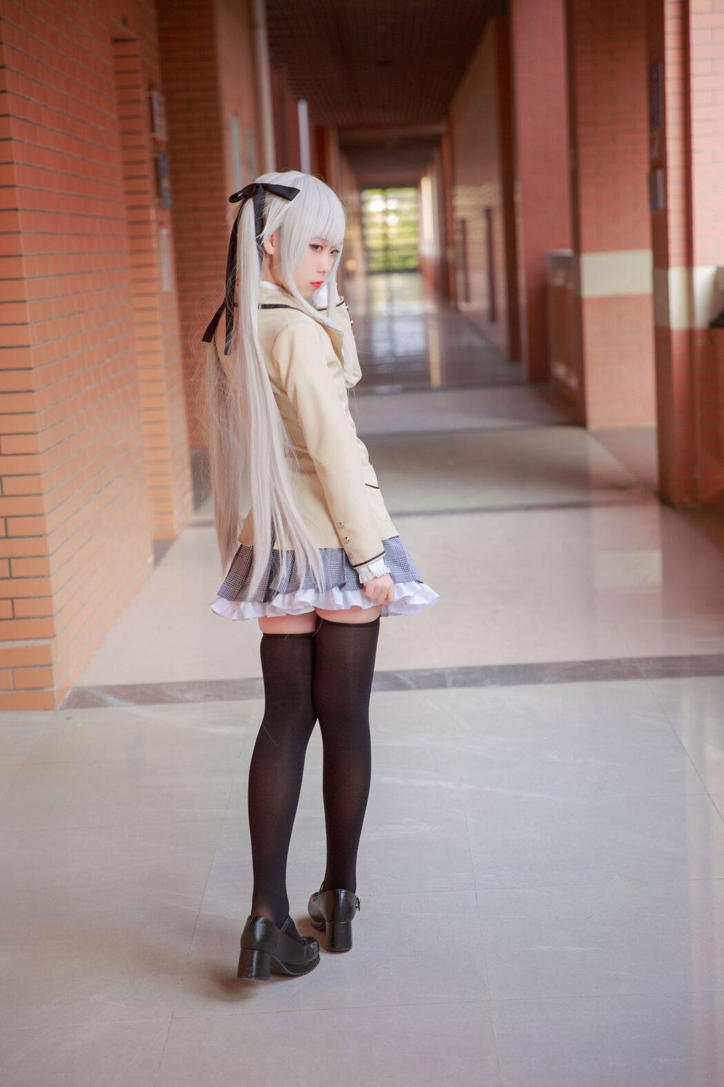 [Internet Celebrity COSER Photo] Anime blogger G44 will not be injured - Wuzhi School Uniform