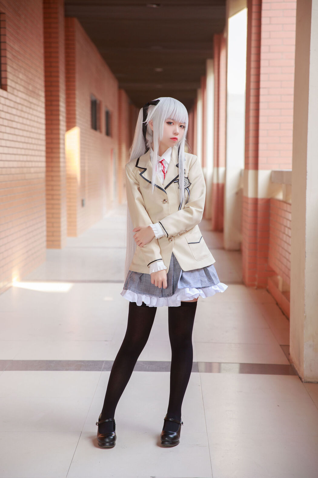 [Internet Celebrity COSER Photo] Anime blogger G44 will not be injured - Wuzhi School Uniform