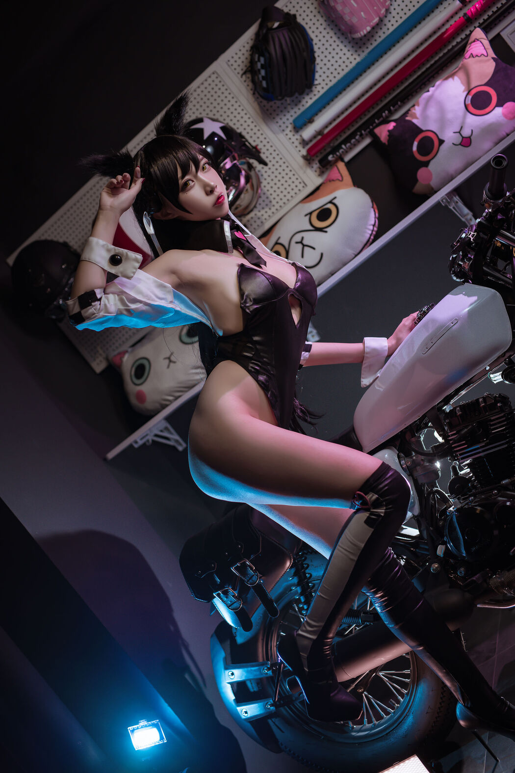 [Cosplay Photo] Popular Coser Nizo Nisa - Canine's Dependent Blue Atago Fan Racing