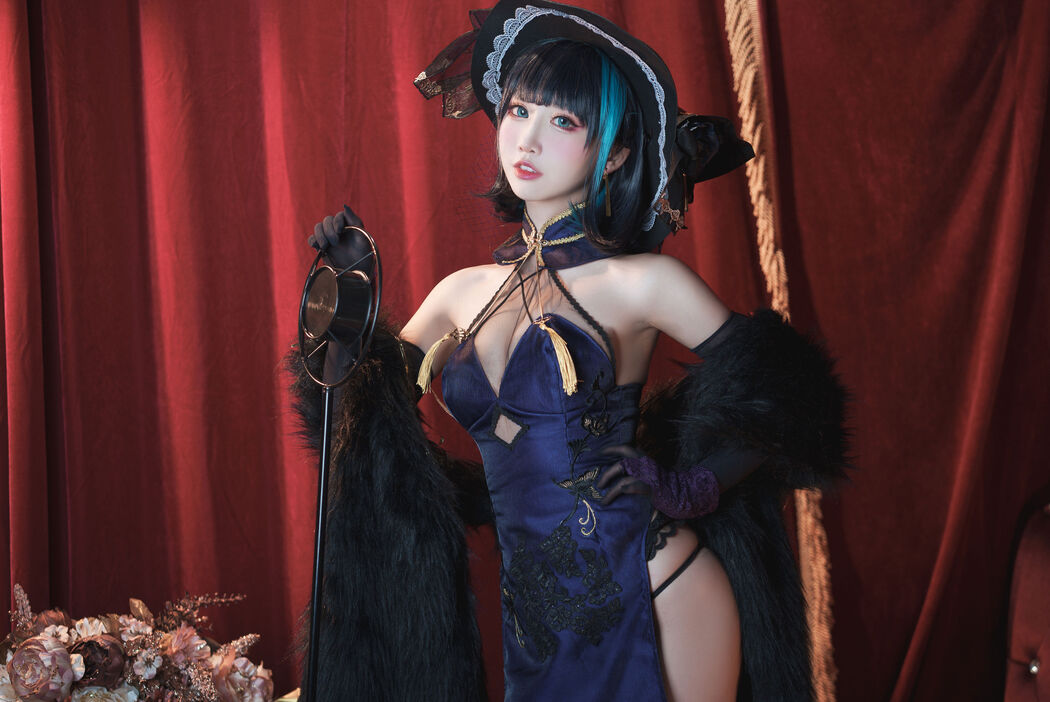 [Welfare COS] Cute and popular Coser Noodle Fairy - Cheshire Cheongsam