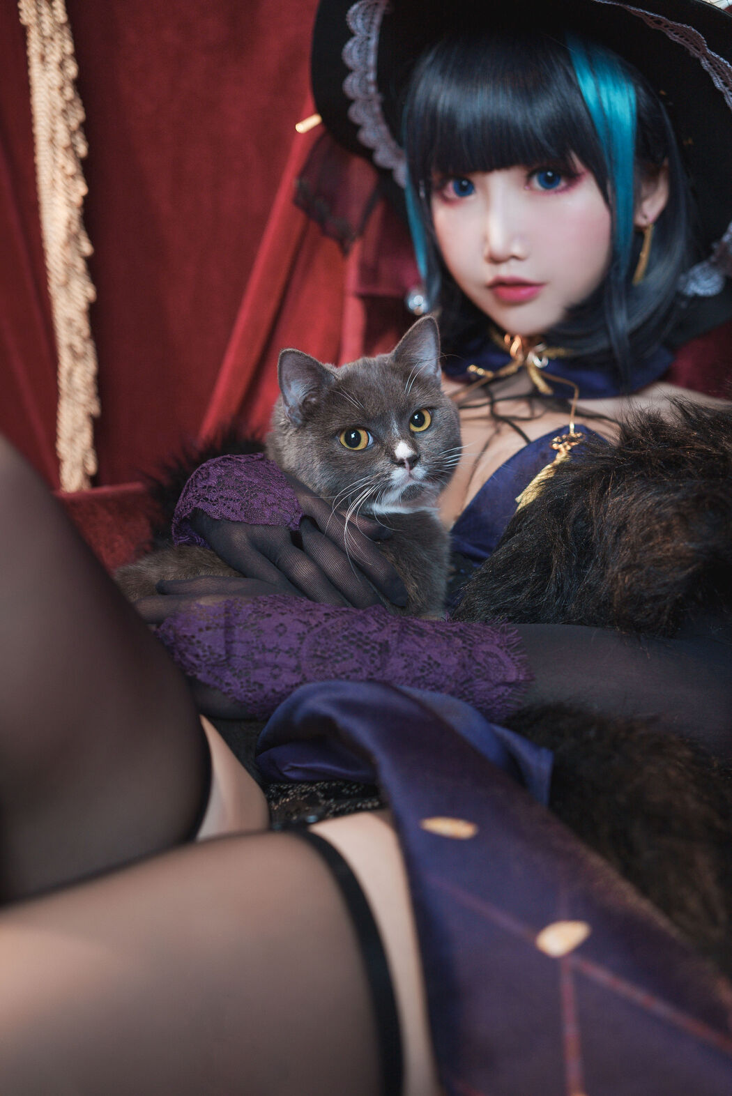 [Welfare COS] Cute and popular Coser Noodle Fairy - Cheshire Cheongsam