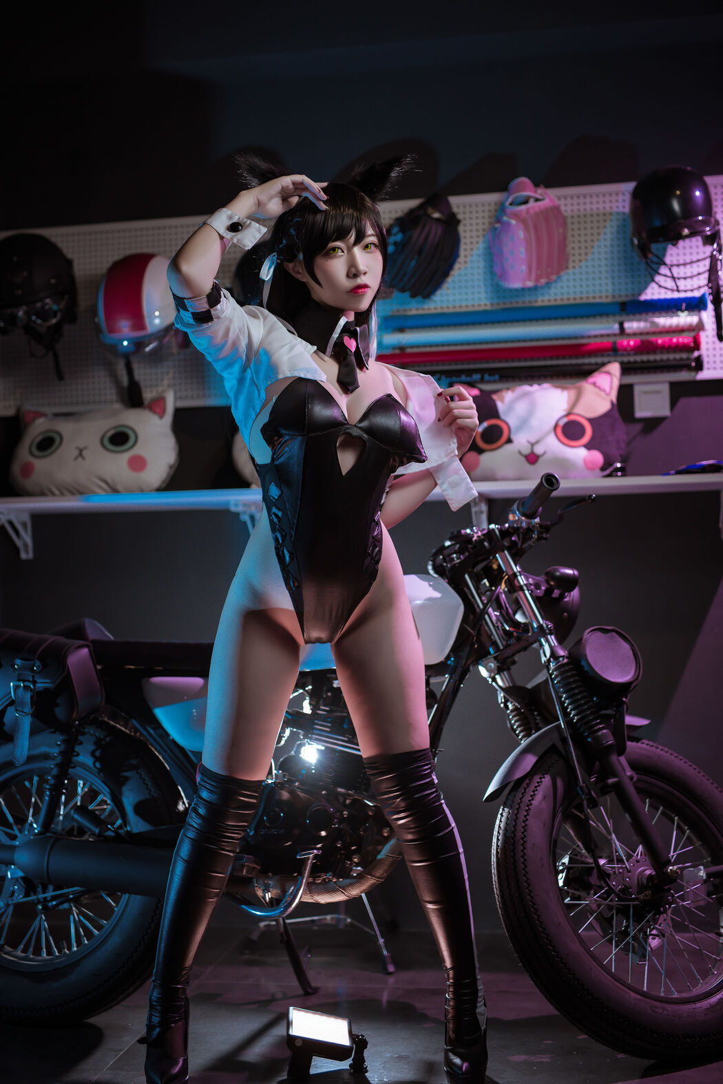 [Cosplay Photo] Popular Coser Nizo Nisa - Canine's Dependent Blue Atago Fan Racing