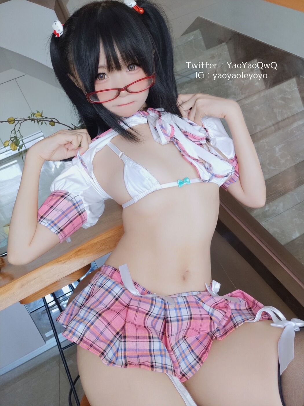 [Internet celebrity COSER photo] Cute girl Coser shakes yoyo fantia so cute いのは尻tail です!