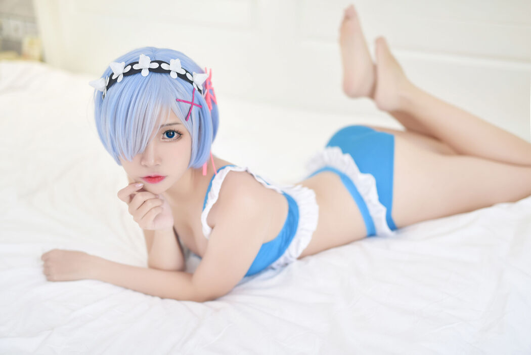 [Cosplay Photo] Popular Coser Nizo Nisa - Rem Swimsuit