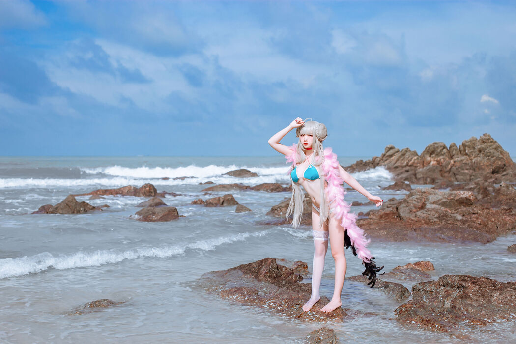 [Cosplay Photo] Popular Coser Nizuo Nisa - Blue Awesome Swimsuit