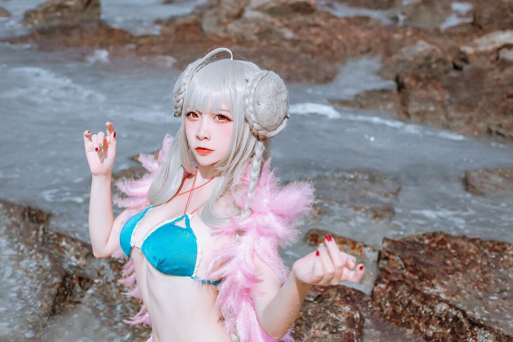 [Cosplay Photo] Popular Coser Nizuo Nisa - Blue Awesome Swimsuit