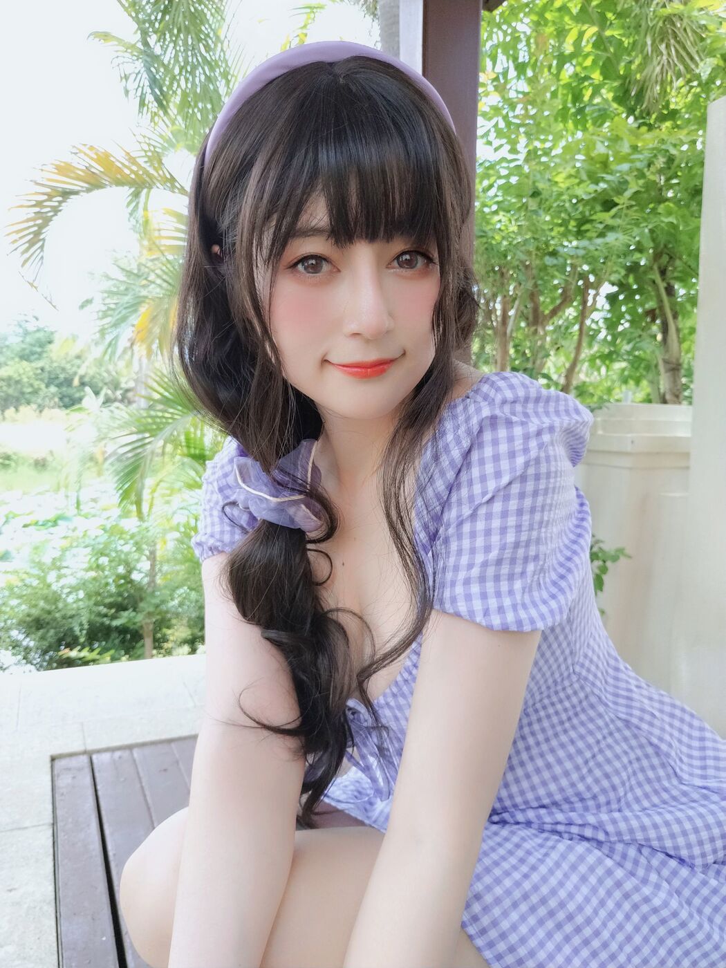 [Net Red COSER Photo] Miss Coser Baiyin-Summer Plaid Dress