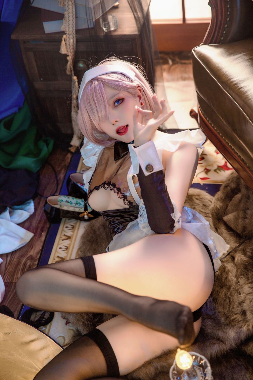 [Internet celebrity COSER photo] Cheese block wii photo - Miyamoto Musashi Maid