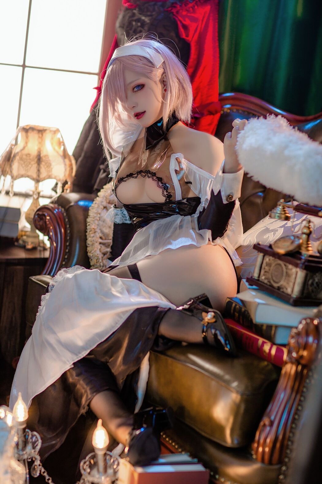 [Internet celebrity COSER photo] Cheese block wii photo - Miyamoto Musashi Maid