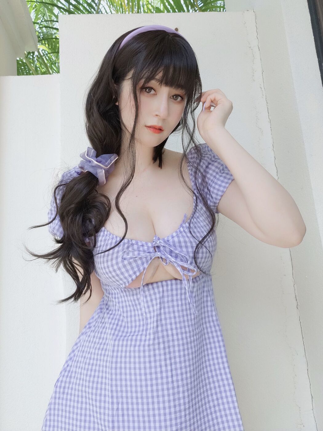 [Net Red COSER Photo] Miss Coser Baiyin-Summer Plaid Dress