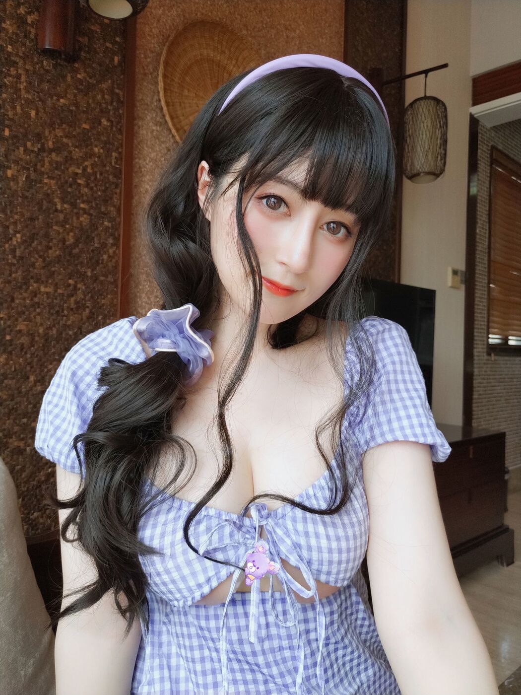 [Net Red COSER Photo] Miss Coser Baiyin-Summer Plaid Dress