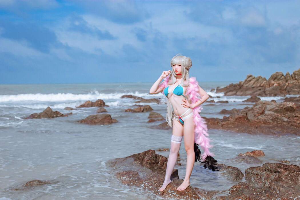 [Cosplay Photo] Popular Coser Nizuo Nisa - Blue Awesome Swimsuit