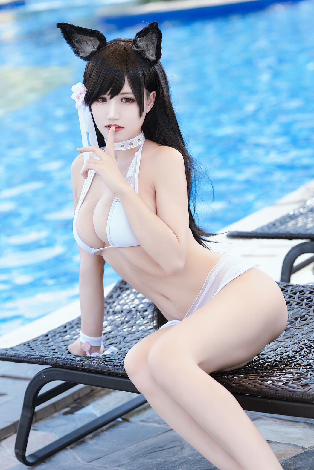 [Net Red COSER] Anime blogger Chiyo Ogura w - Captain Atago Swimsuit