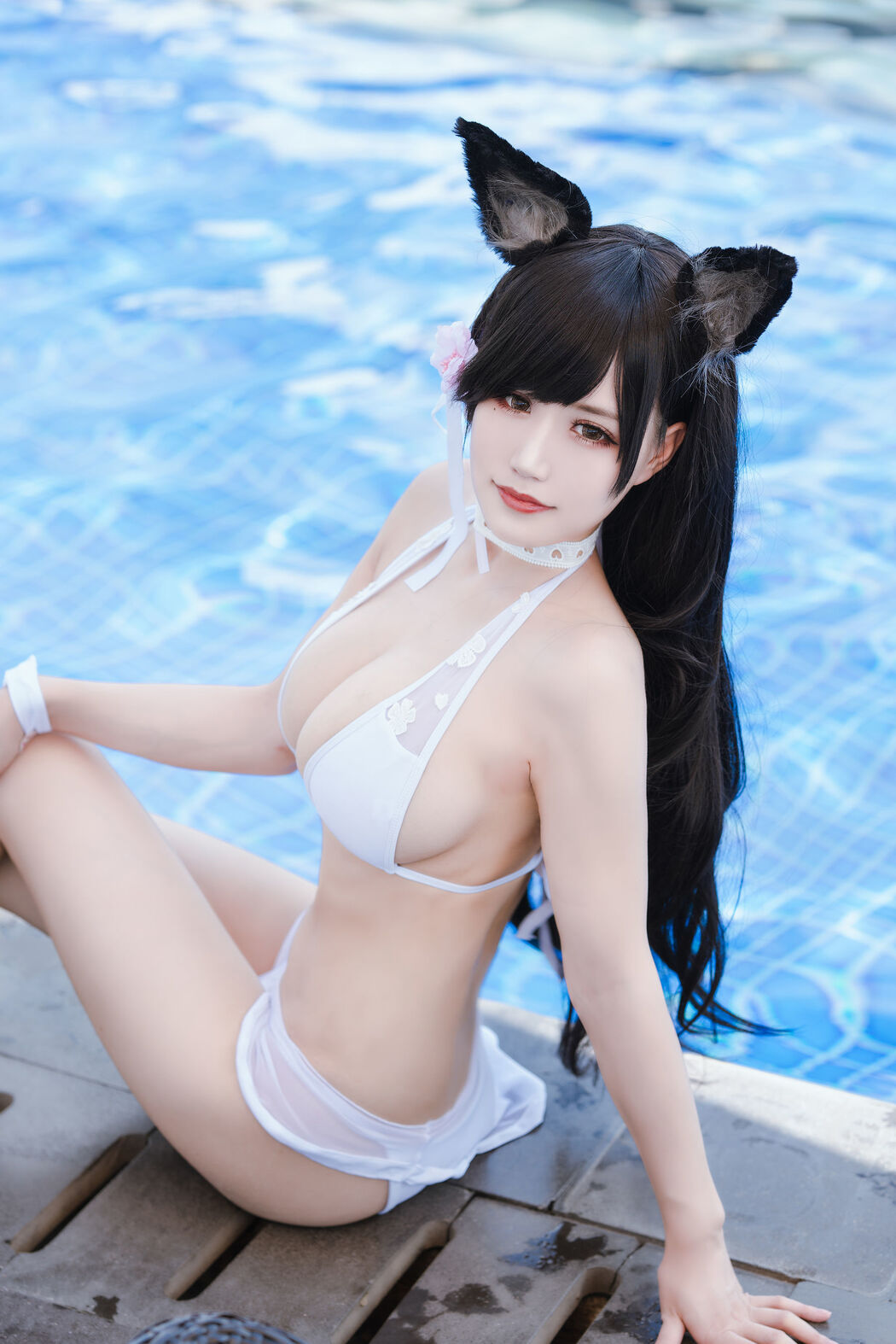 [Net Red COSER] Anime blogger Chiyo Ogura w - Captain Atago Swimsuit