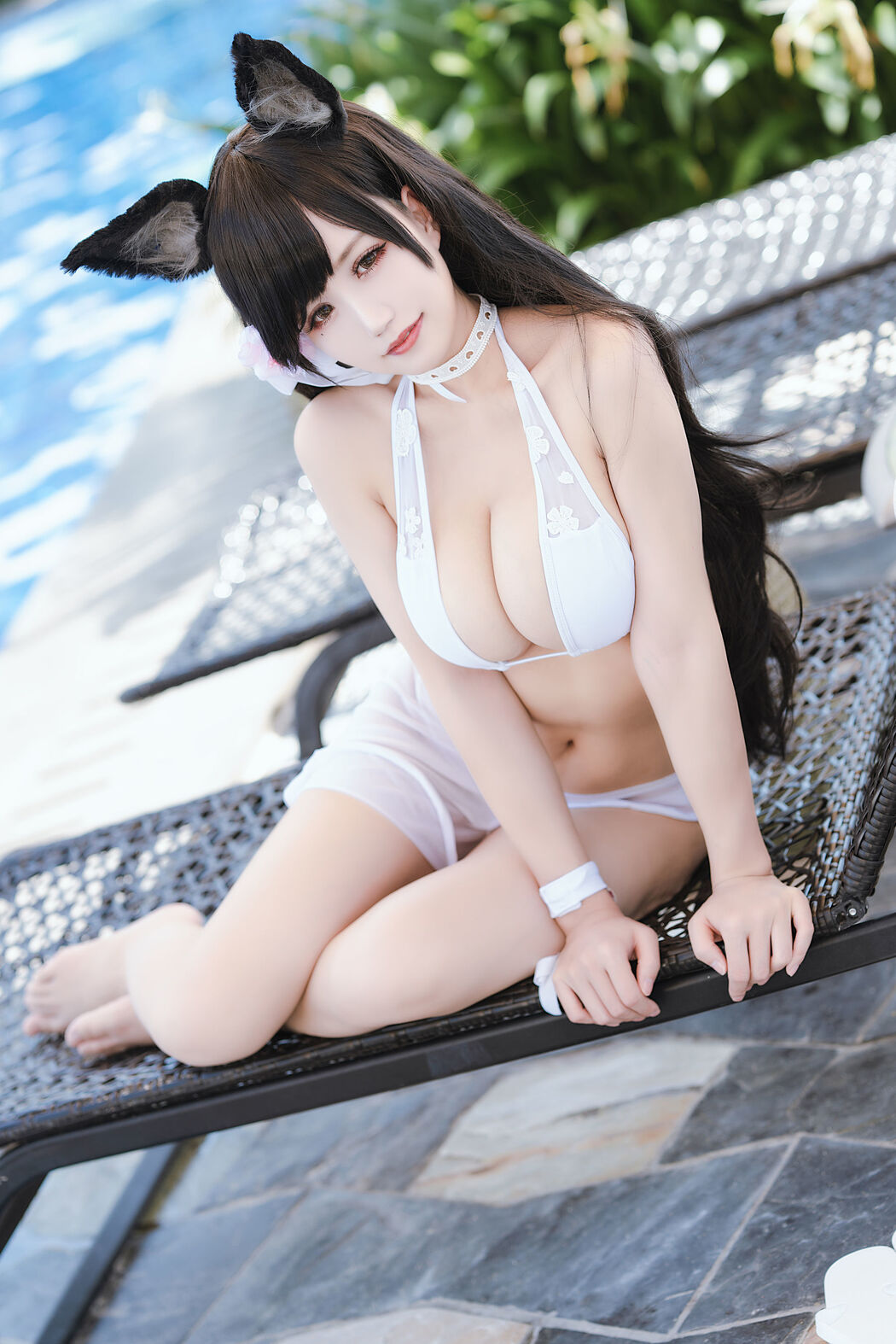 [Net Red COSER] Anime blogger Chiyo Ogura w - Captain Atago Swimsuit