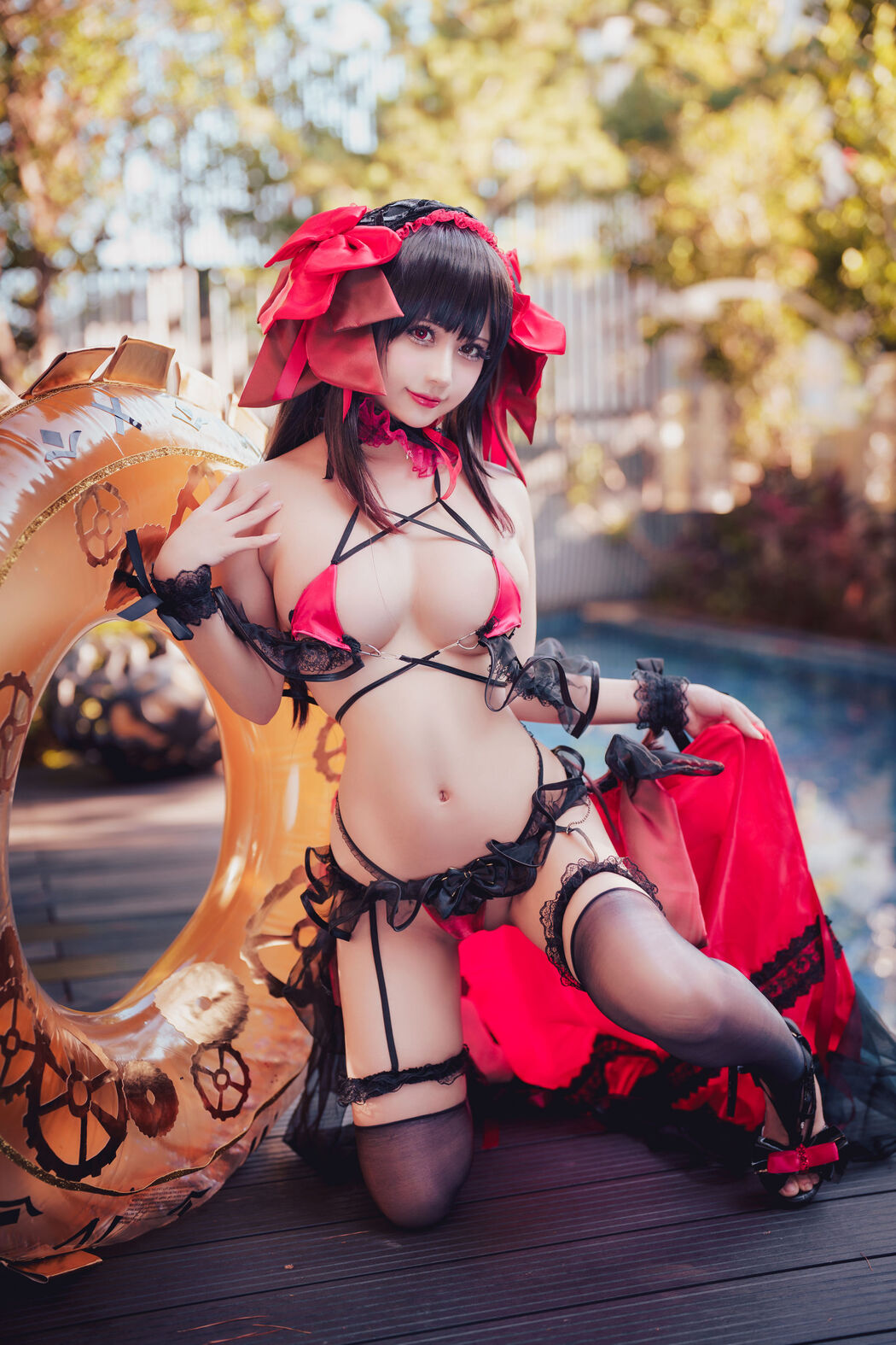 [Net Red COSER Photo] Rinka Okita - Kurumi Tokisaki Swimsuit