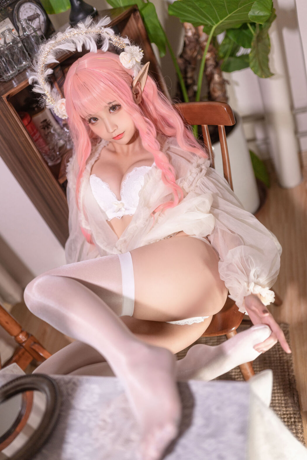 [Net Red COSER Photo] Anime Blogger Stupid Momo - Sharp Ear Kingdom Fan Elf Cover Photo