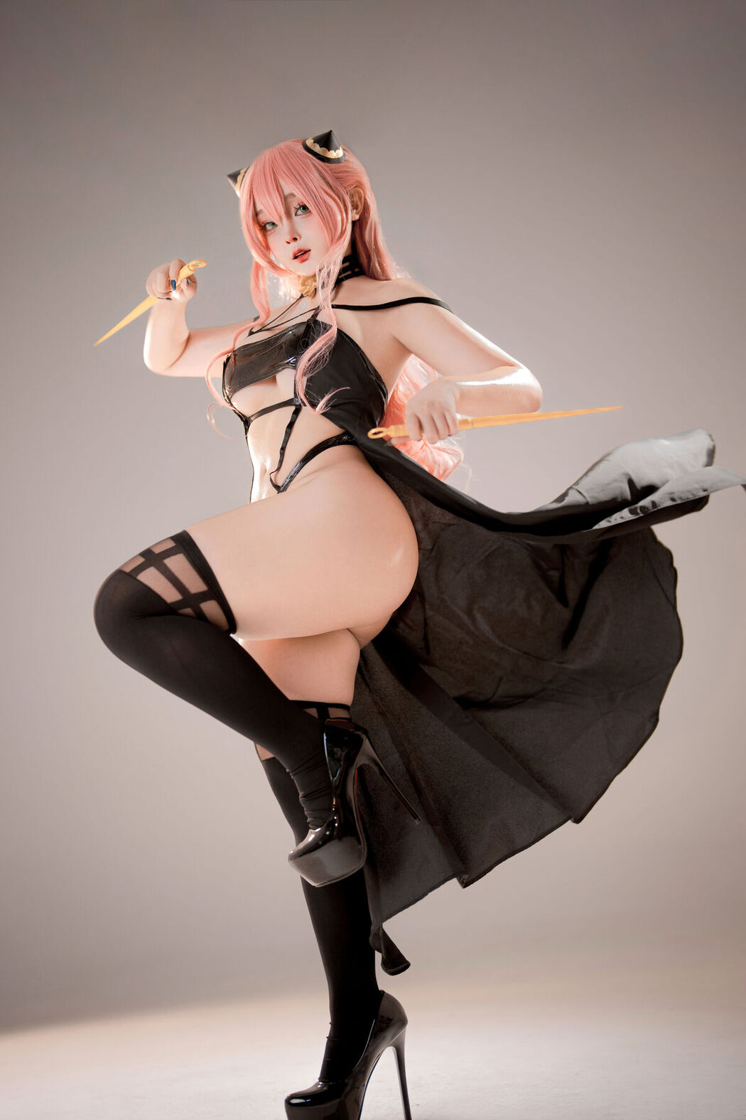 Coser@Sayo Momo – Anya Forger アーニャ Latex Suit Assassin Part2