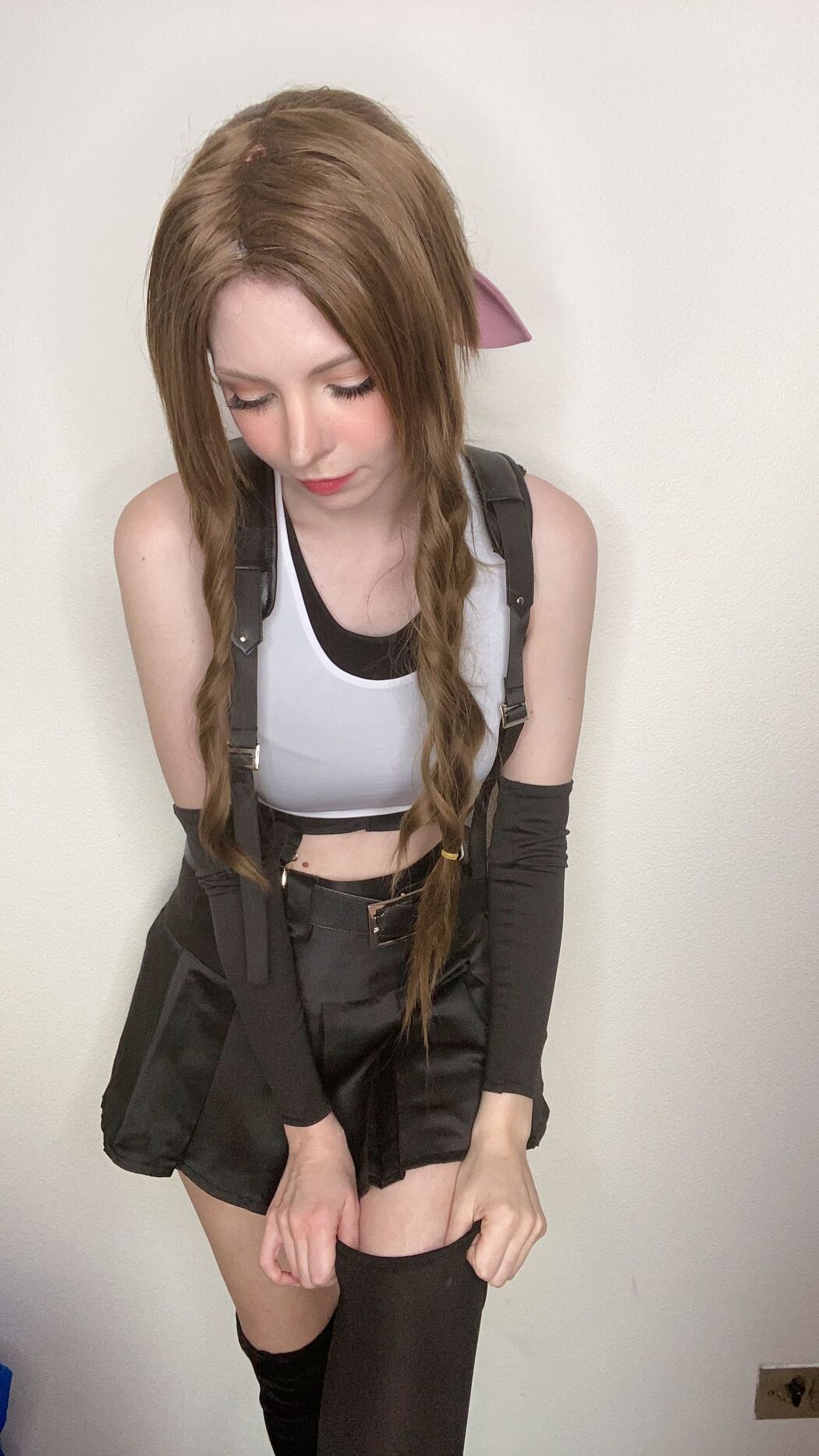 [Net Red COSER Photo] Peach milky - Aerith Tifa Swap