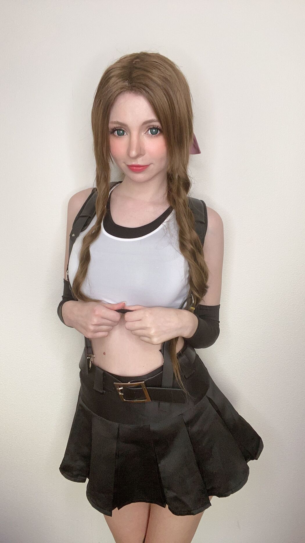 [Net Red COSER Photo] Peach milky - Aerith Tifa Swap