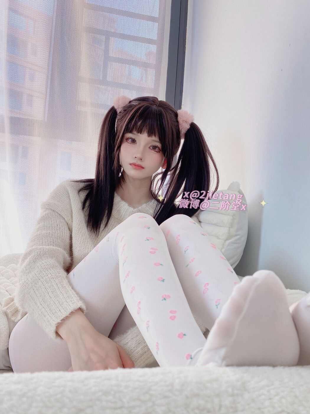 Coser@二阶堂 – 白丝毛衣