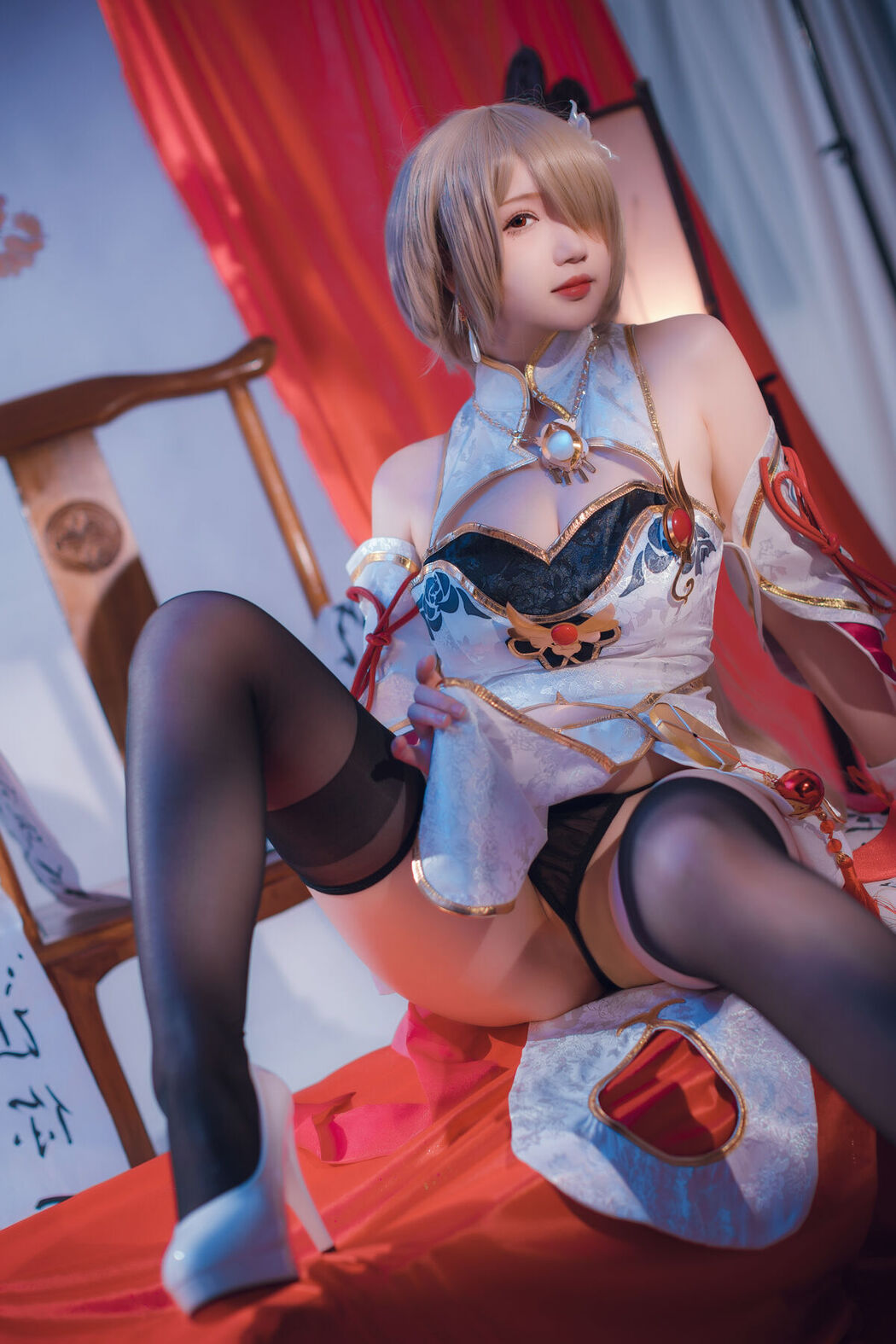 Coser@雪晴Astra 雪晴嘟嘟 – 崩坏3 丽塔·浣溪沙旗袍