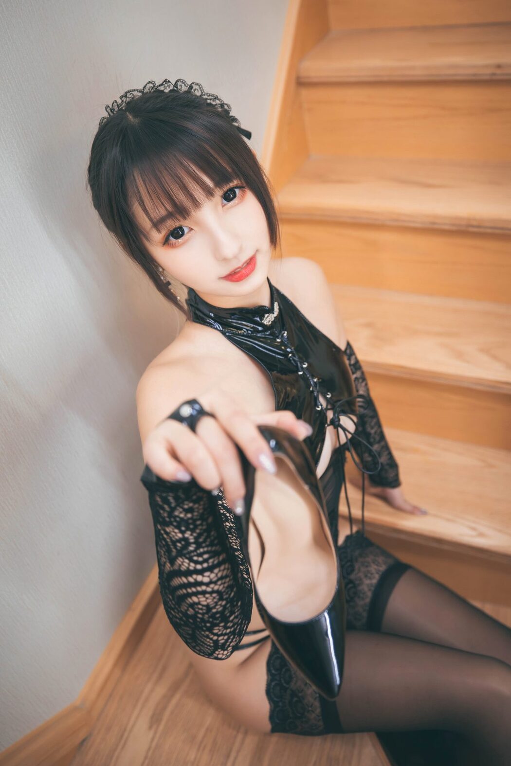 Coser@神楽坂真冬 Vol.068 绝对企画-黑白旗袍 風と月 Part1