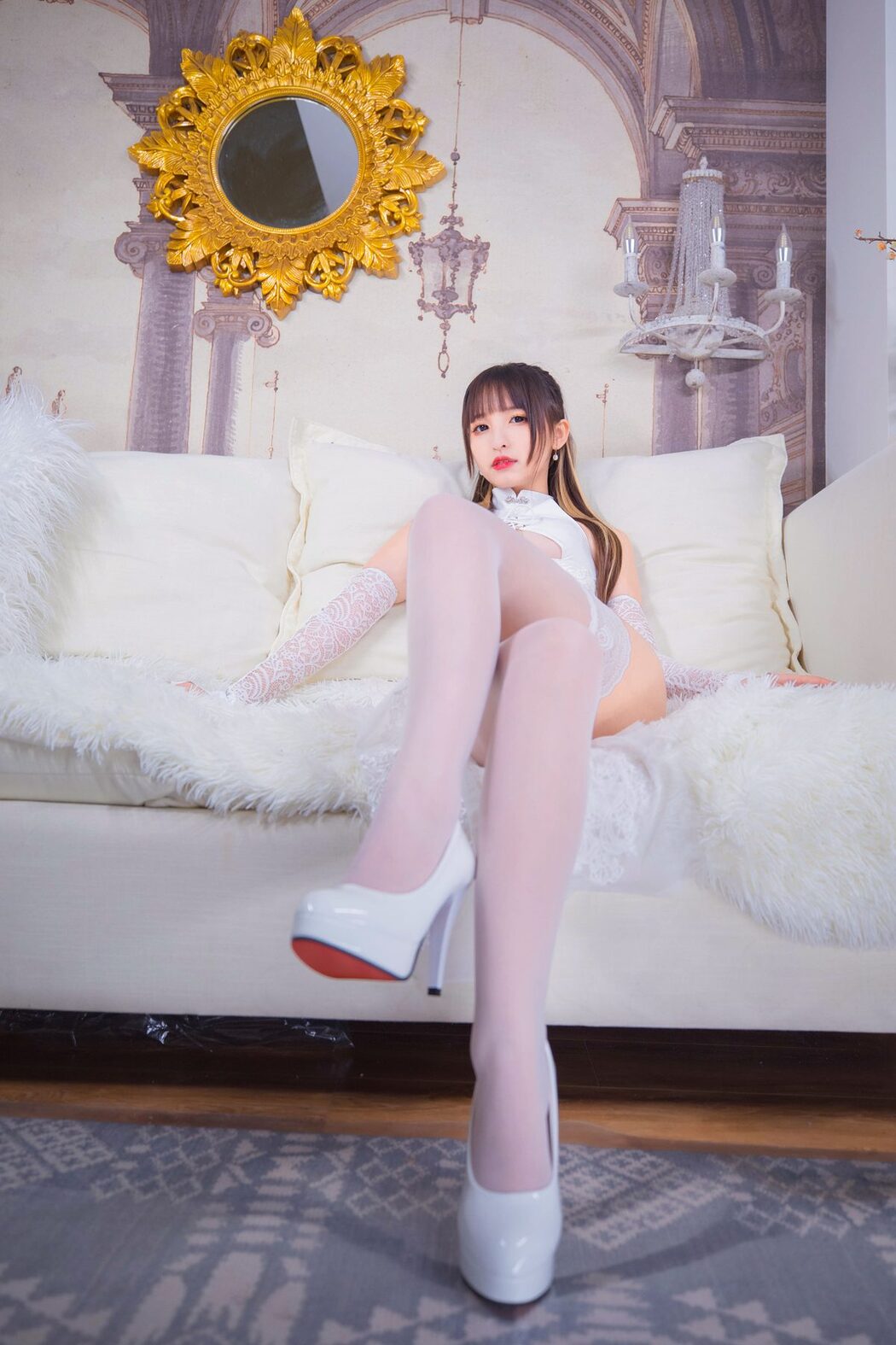 Coser@神楽坂真冬 Vol.068 绝对企画-黑白旗袍 風と月 Part2
