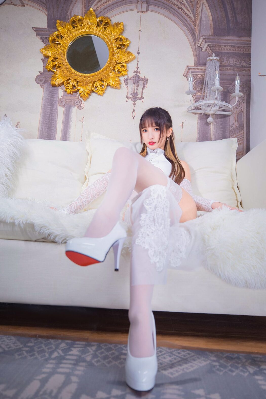 Coser@神楽坂真冬 Vol.068 绝对企画-黑白旗袍 風と月 Part2