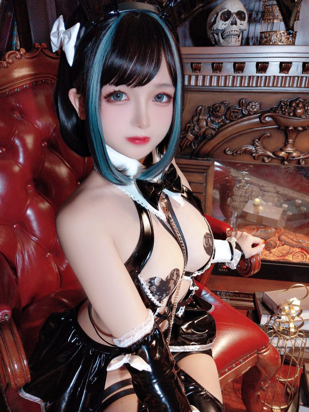 Coser@日奈娇 – 万圣恶魔皮衣