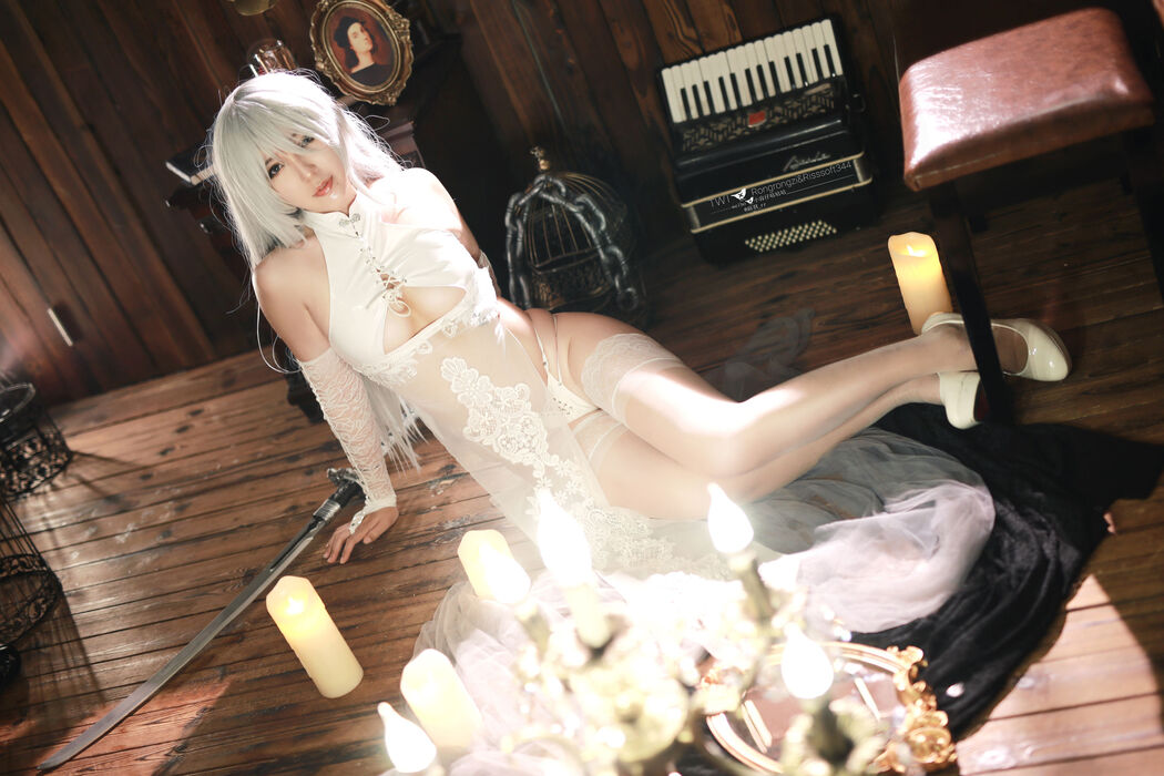 [Internet Celebrity COSER Photo] Xiaorong Zai Gu Gu Gu & Qian Yu - Neil 2B Double Cheongsam