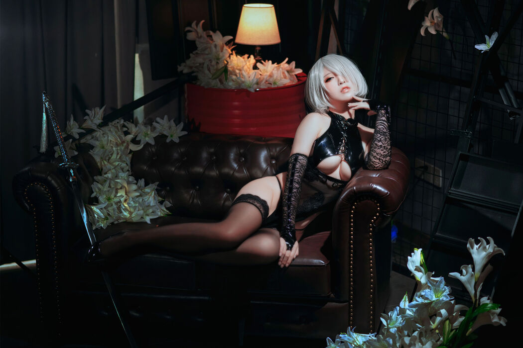 [Net Red COSER Photo] Banbanzi - 2B Smokey Cheongsam