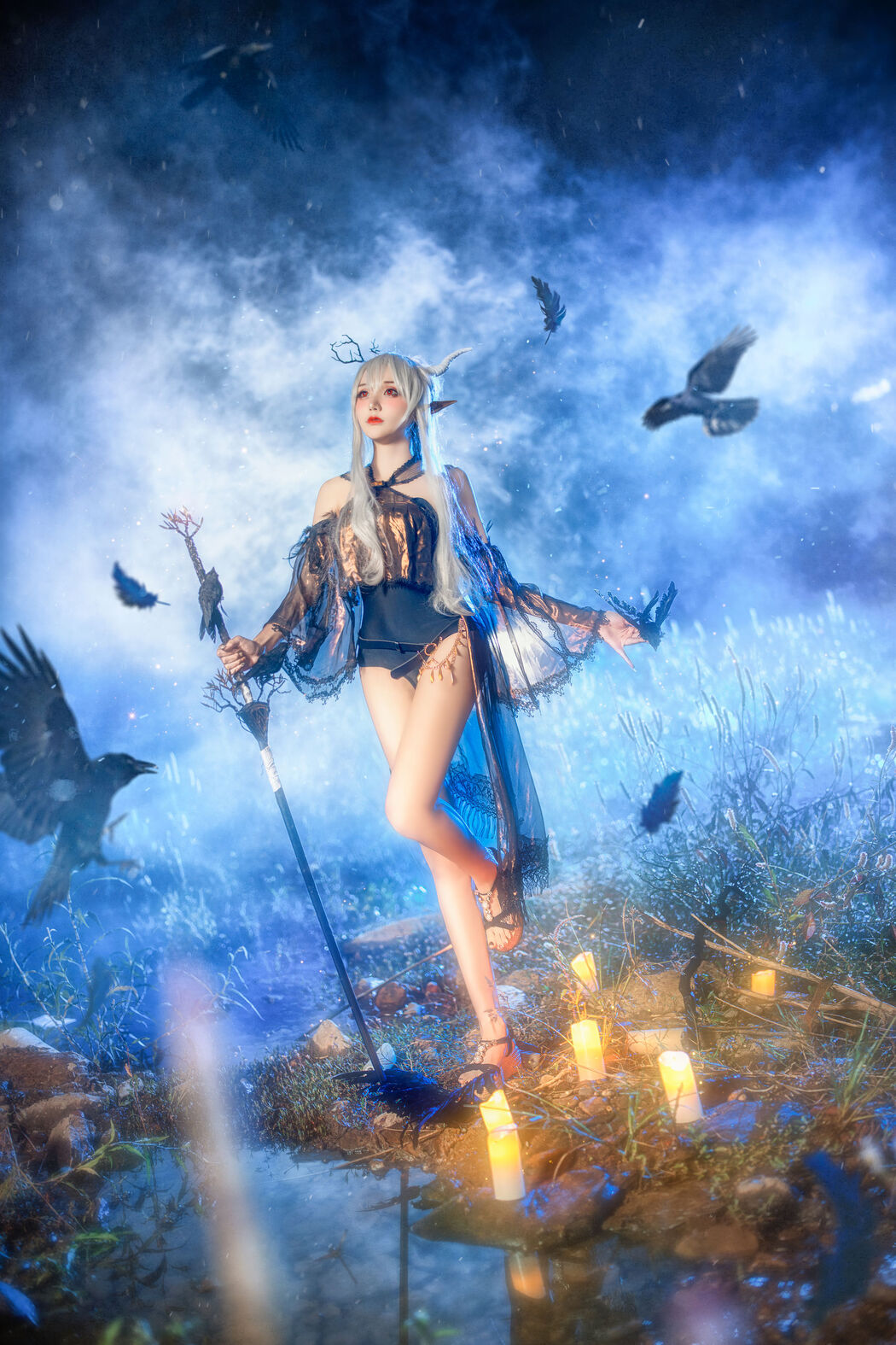 [Internet celebrity COSER photo] COS girl Xianjiu Airi - Shining quiet midnight
