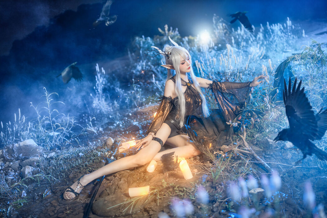 [Internet celebrity COSER photo] COS girl Xianjiu Airi - Shining quiet midnight