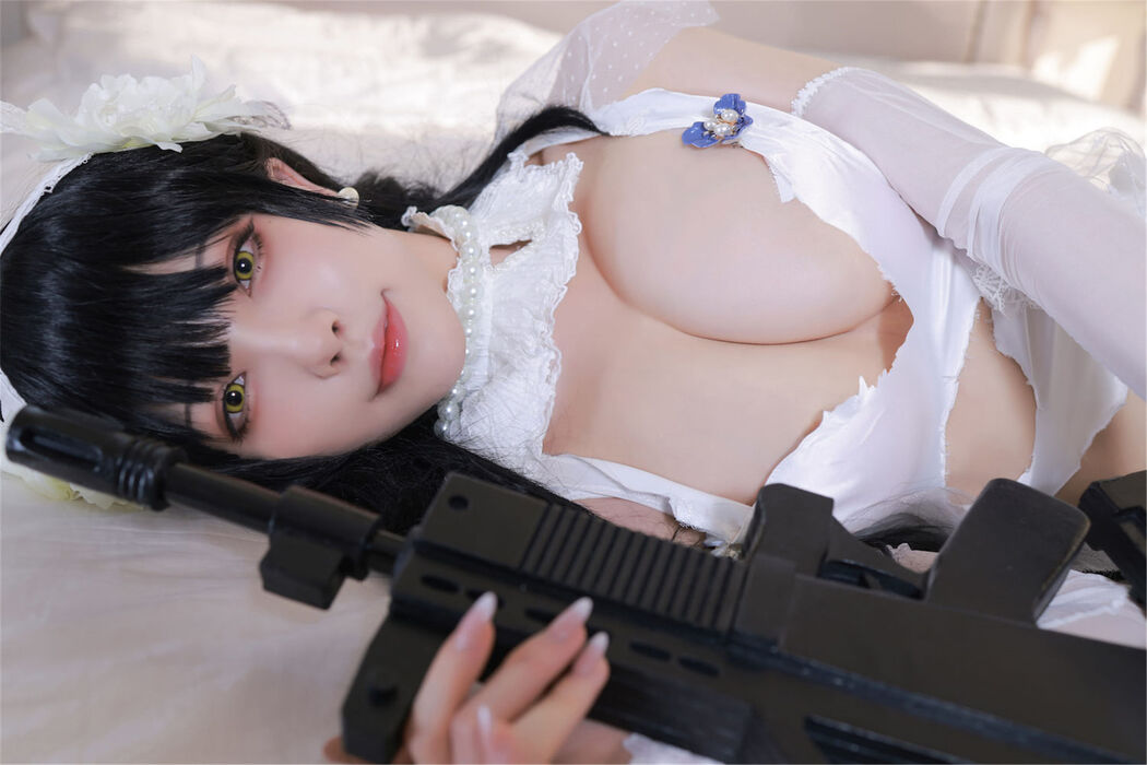 [Internet celebrity COSER photo] Anime blogger Shui Miao aqua - Girls Frontline OTS14 & Type95