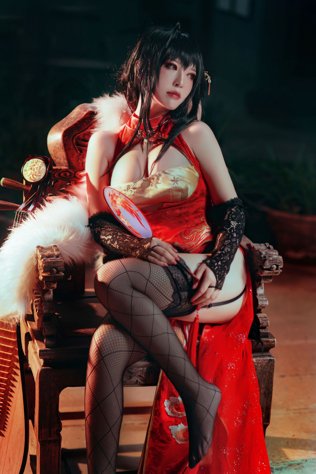 [Net Red COSER Photo] Half and Half Son - Dafeng Cheongsam